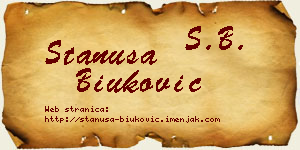 Stanuša Biuković vizit kartica